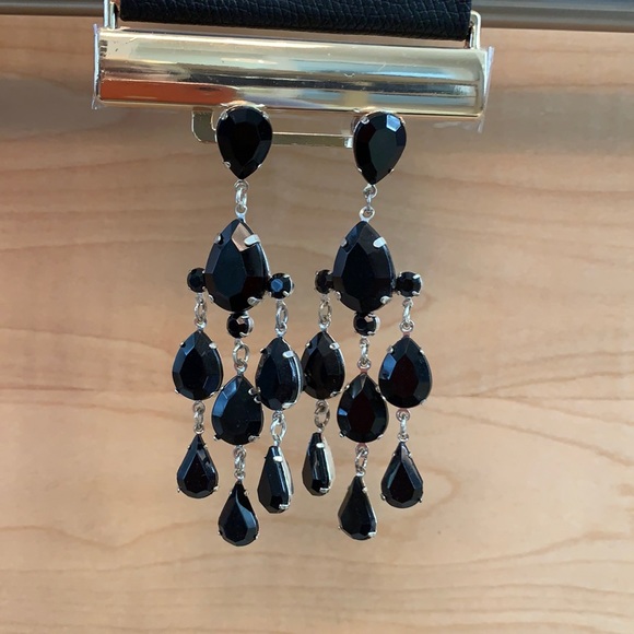 Pair of Sparkly Chandelier Earrings - Picture 3 of 7